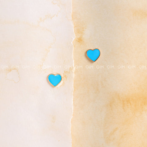 Blue Heart Earrings