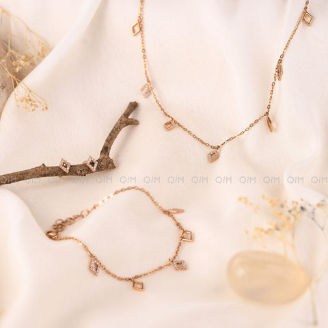 Entwined Set (Bracelet+Chain+Earring)