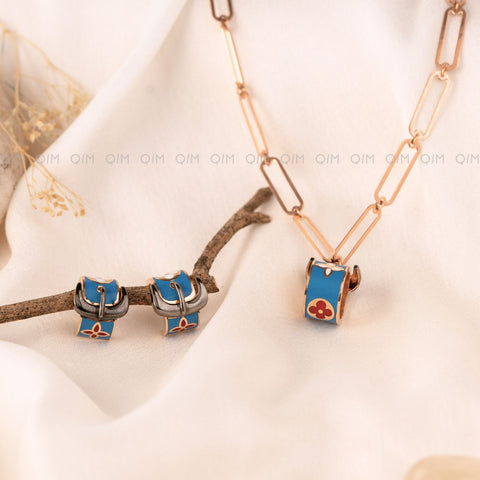 Bluelt Set (Chain+Earring)