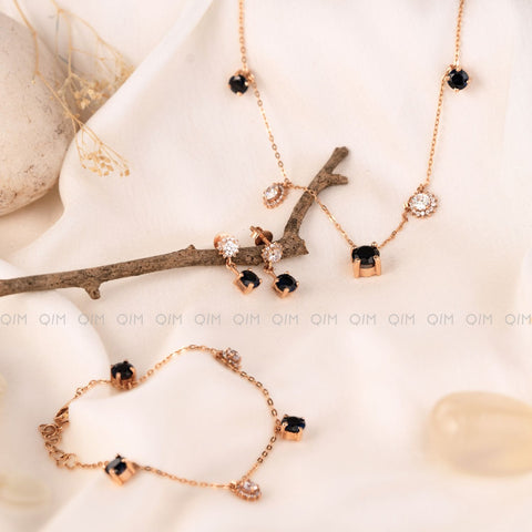 Gemold Set (Bracelet+Chain+Earring)